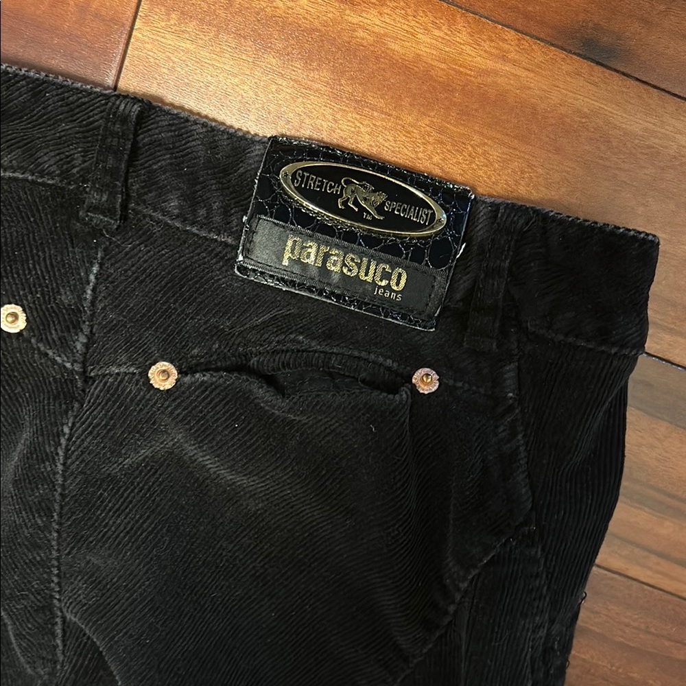Parasuco Jet Black Corduroy Trousers